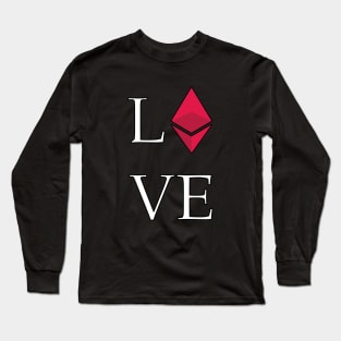 Ethereum Love, Ethereum Logo, ETH Prism, Gift for Cryptocurrency Lover, Crypto Trader Long Sleeve T-Shirt